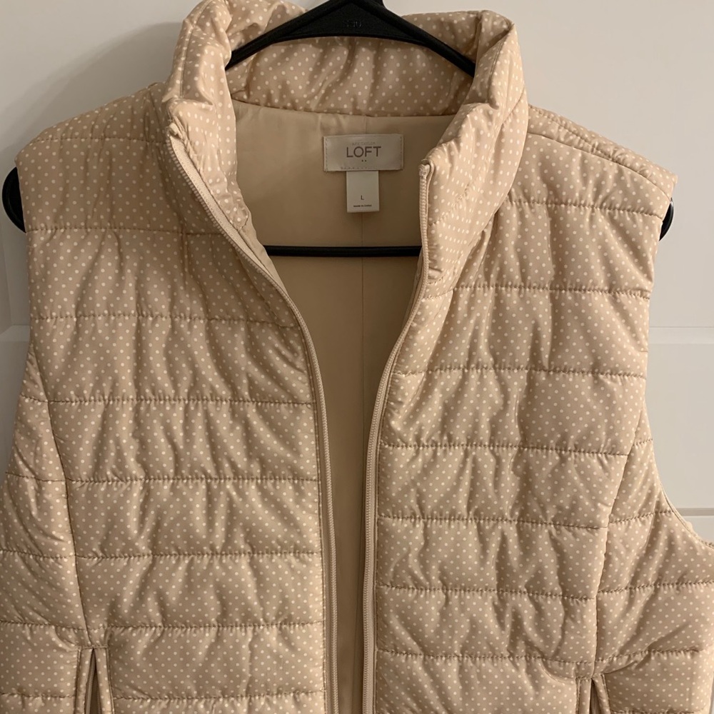 LOFT Polka Dot Puffer Vest